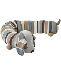 Smallstuff Kuscheltier - 130x10 cm - Betthund - Blau m. Streifen
