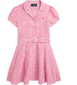 Polo Ralph Lauren Kleid - Gingham - Leinen - Pink/Weiß Kariert