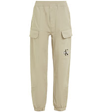 Calvin Klein Buxur - Sateen Cargo - Plaza Taupe