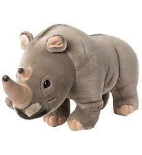 Living Nature Kuscheltier - 36x19 cm - Weiß Nashorn - Grau