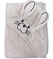 Nørgaard Madsens Baby towel - 100x100 cm - Brown w. Rabbit ears