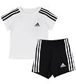 adidas Performance Set - T-Shirt/Shorts - Weiß/Schwarz