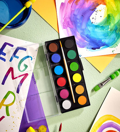 Faber-Castell Vatnslitir - Vatnslitur - 12 Litir + 1 bursti
