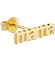 Design Letters Eyrnalokkar - 1 Stk. - Mama - 18K gullhúðaðir