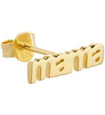 Design Letters Oorbel - 1 st. - MAMA - 18K verguld