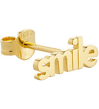 Design Letters Ohrring - 1 st. - SMILE - 18 Karat vergoldet