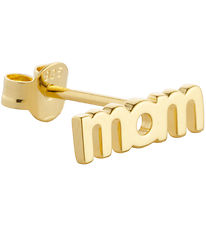 Design Letters Oorbel - 1 st. - MOM - 18K verguld