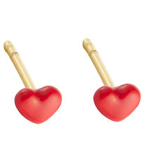 Design Letters Ohrringe - 2 st. - Klein BIG Love - 18K Goldglock
