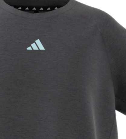 adidas Performance Stuttermabolur - JG Tee Lux - Grátt Melange