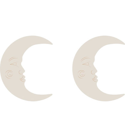 That's Mine Wall Hooks - Shane - 2-Pack - 9x9 cm - Moon