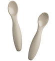 Sebra Spoons - 2-Pack - Silicone - Jetty Beige
