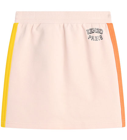 Kenzo Sweat Skirt - Veiled Pink w. Orange/Yellow