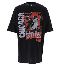 New Era T-shirt - NBA Player Graphic - Chicago Bulls - Black
