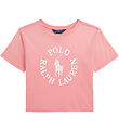 T-Shirt Polo Ralph Lauren - Rose av. Blanc