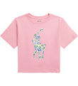 Polo Ralph Lauren Stuttermabolur - Florida Bleikt M. Lógó