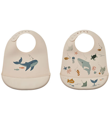 Liewood Lätzchen - Silikon - 2er-Pack - Tilda - Sea Kreatur/San