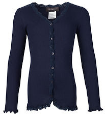 Rosemunde Cardigan - Rib - Silki/Bómull - Noos - Dökkblátt