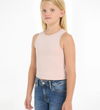 Top Calvin Klein - Ruban Sans Manches Punto - Sépia Rose