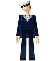 Kay Bojesen Holzfigur - Marine - 20,5 cm - Dunkelblau/Weiß