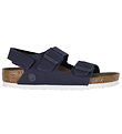 Birkenstock Sandalar - Milan HL hnoð Lógó - Vegan Canvas Midni