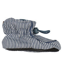 Melton Booties - Striped - Dark Denim