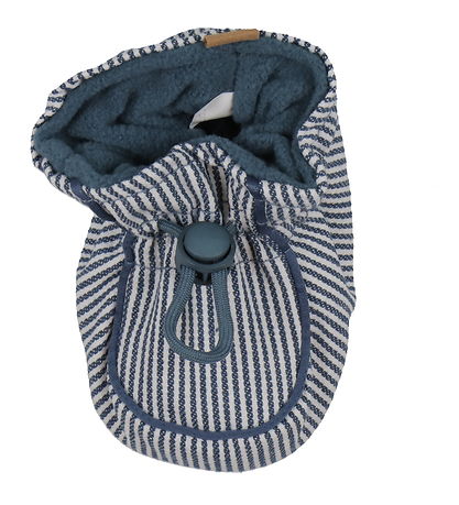 Melton Booties - Striped - Dark Denim