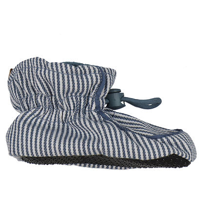 Melton Booties - Striped - Dark Denim