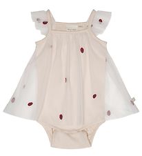 That's Mine Bodysuit w. Skirt Sleeveless - Millet - Shell