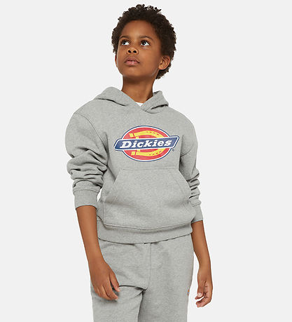Dickies Hoodie - Youth Logo - Heather Gray