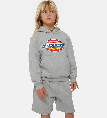 Dickies Hoodie - Youth Logo - Heather Gray