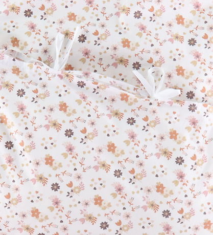 Nørgaard Madsens Bedding - Baby - White w. Pink Flowers