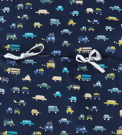Nørgaard Madsens Beddengoed - Baby - Navy m. Auto's