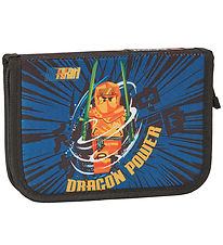 LEGO® Ninjago Pencil Case w. Contents - Black/Blue w. Print
