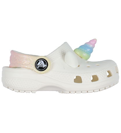 Crocs Sandalen - Classic+ Rainbow Unicorn Clog T - Kreide