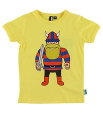 Danefæ T-shirt - Danerainbow - Bright Yellow Erik Your Friend