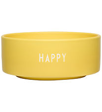 Design Letters Bowl - Snack - Happy - Yellow