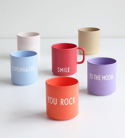 Design Letters Krus - Favourite - Smil - Rød