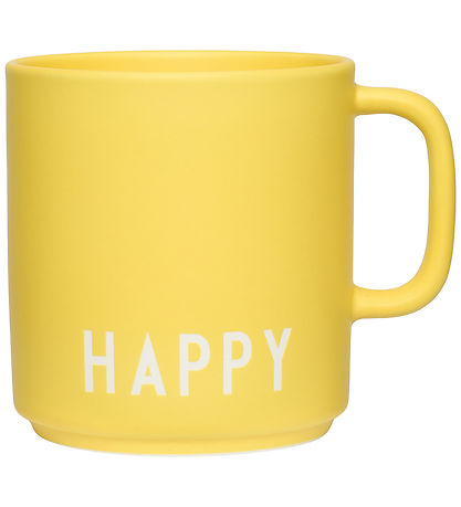 Design Letters Becher - Favourite - Happy - Gelb