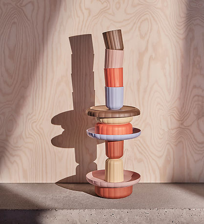 OYOY Dinner Set - Bioplastic - 2 Parts - Pullo - Taupe/Vanilla