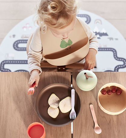 OYOY Dinner Set - Bioplastic - 2 Parts - Pullo - Taupe/Vanilla