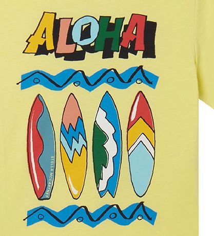 Stella McCartney Kids 티셔츠 - 노란색 포함 서핑보드