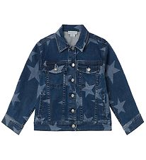 Stella McCartney Kids Denimjakke - Blå/Hvid m. Stjerner