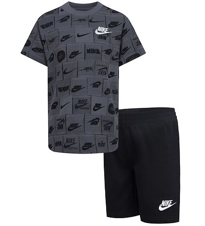Nike Shortsset - T-shirt/Shorts - Svart/Grå
