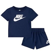 Nike Shortsset - Shorts/T-shirt - Midnight Marinblå