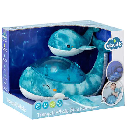 Cloud-B Night Lamp w. Sound - Tranquil Whale w. Young - 30x28x13