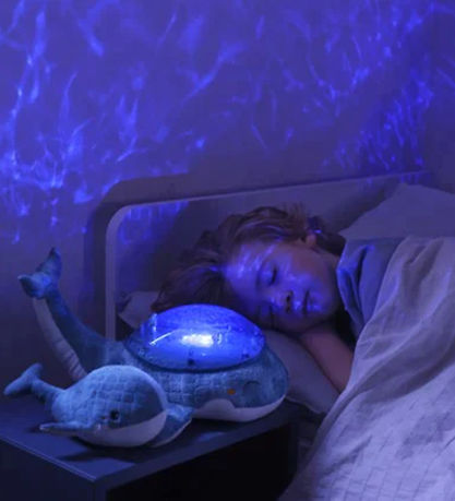 Cloud-B Night Lamp w. Sound - Tranquil Whale w. Young - 30x28x13