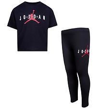 Jordan Sett - T-skjorte/Leggings - Bærekraftig - Svart