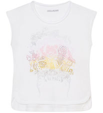 Zadig & Voltaire T-Shirt - Angel - Wit m. Print/Strass