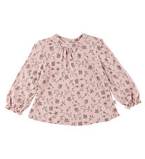 Joha Blouse - Bamboo - Dusty Pink w. Flowers