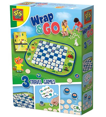 SES Creative Spiele - Dame und Memory-Spiele I Reisetasche